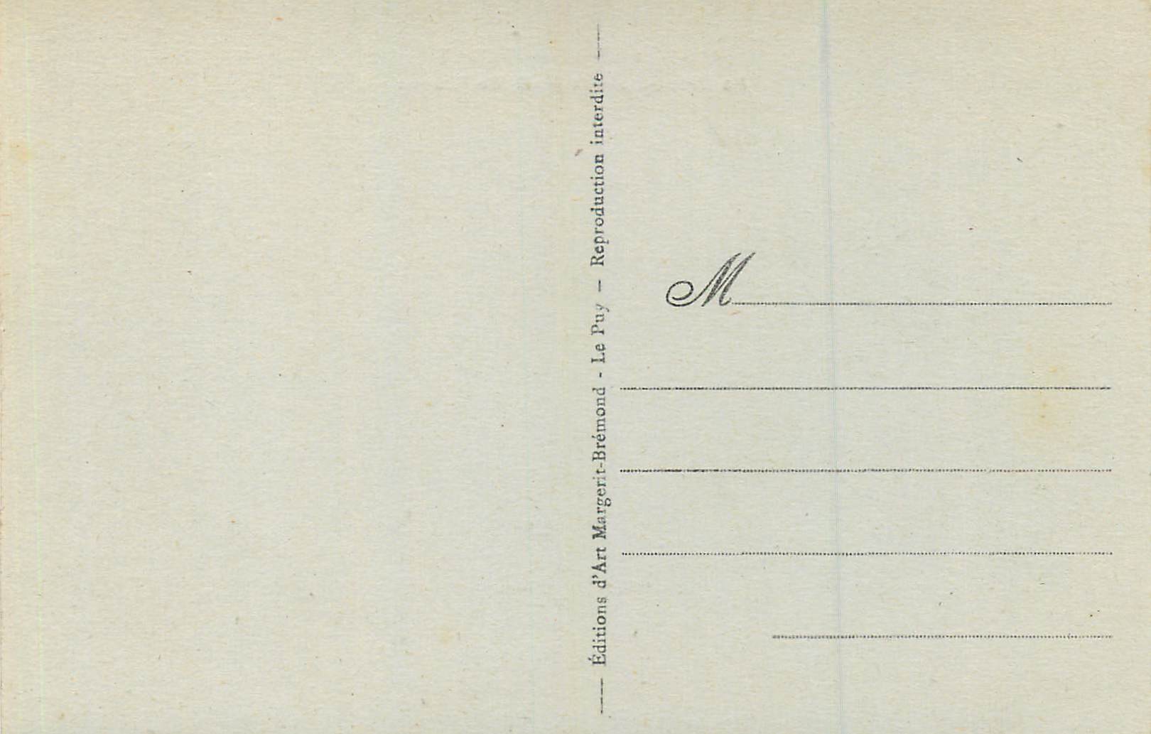 Le Puy-en-Velay — La Cathédrale et N.D. de France — Éditions d'Art Margerit-Brémond — Verso