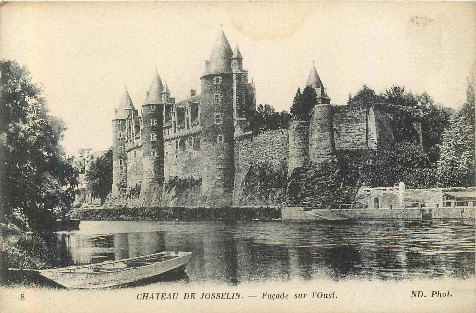 CPA Chateau de Josselin Facade sur l'Oust
