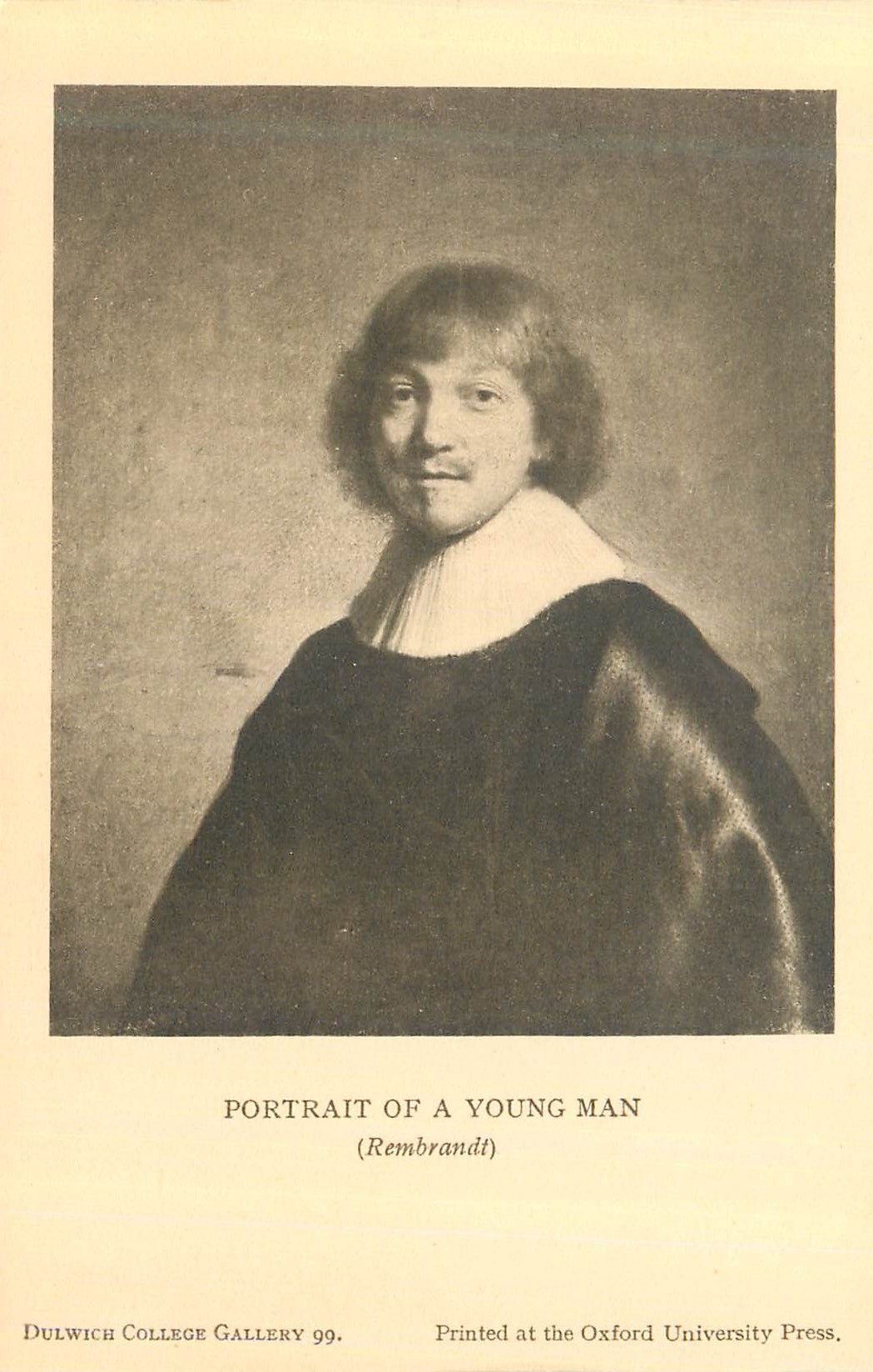 CPA Dulwich College Gallery Portrait of a Young Man (Rembrandt)