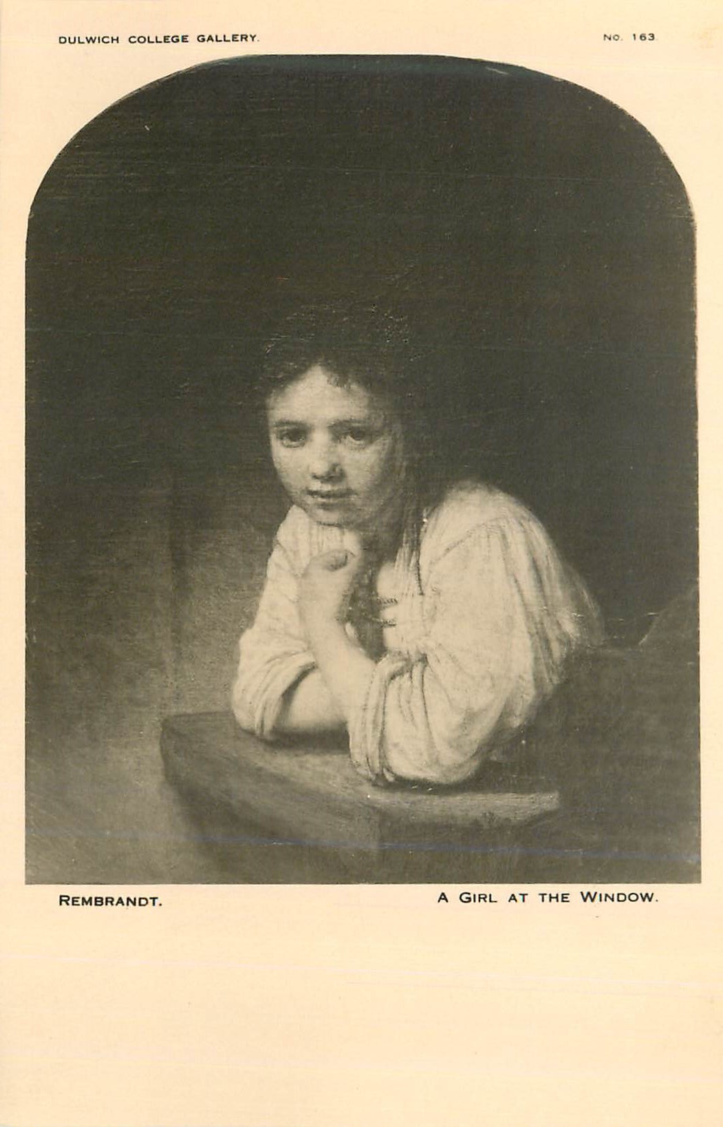 CPA Dulwich College Gallery a Girl at the Window Rembrandt