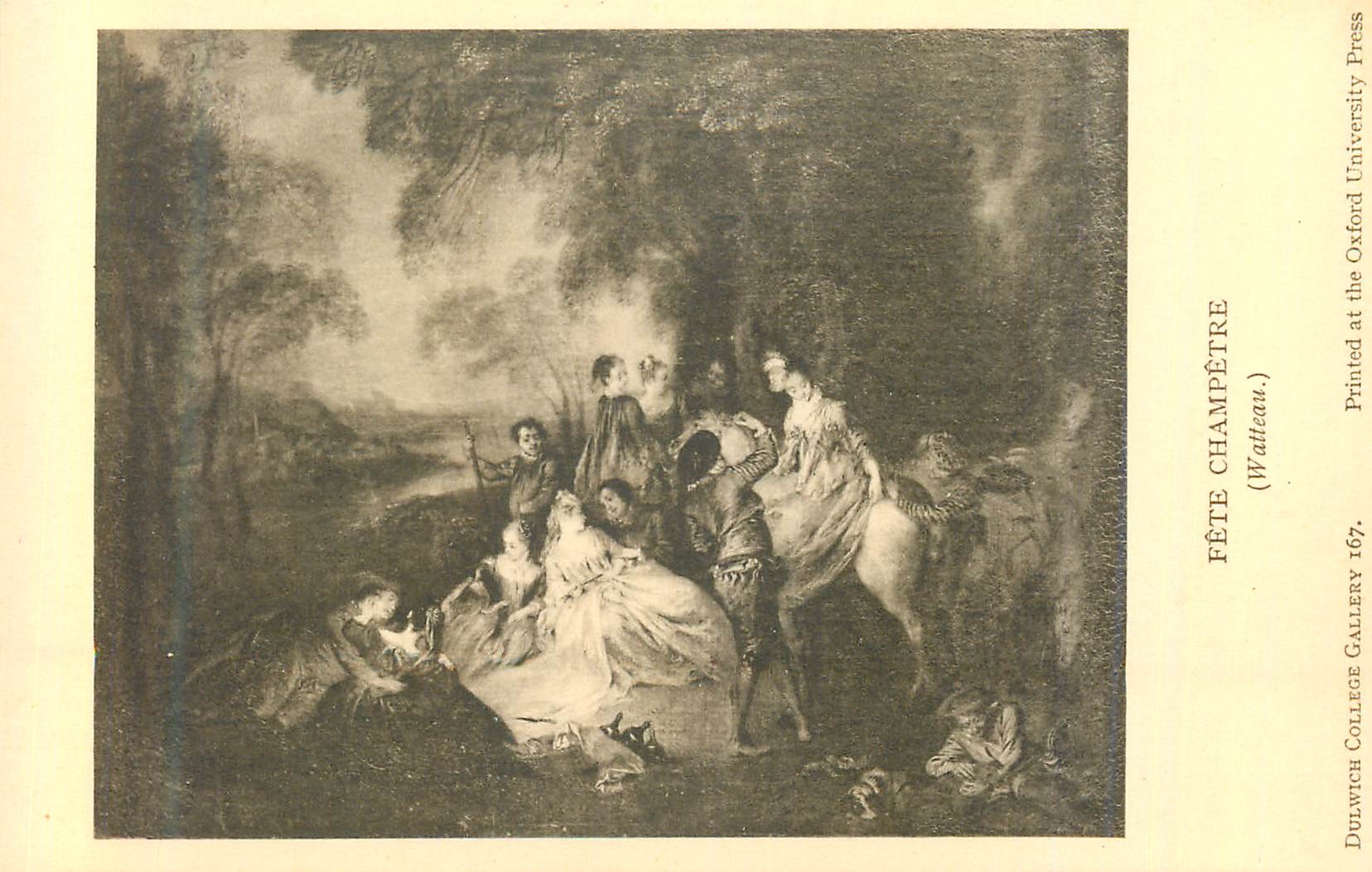 CPA Dulwich College Gallery fete Champetre (Watteau)