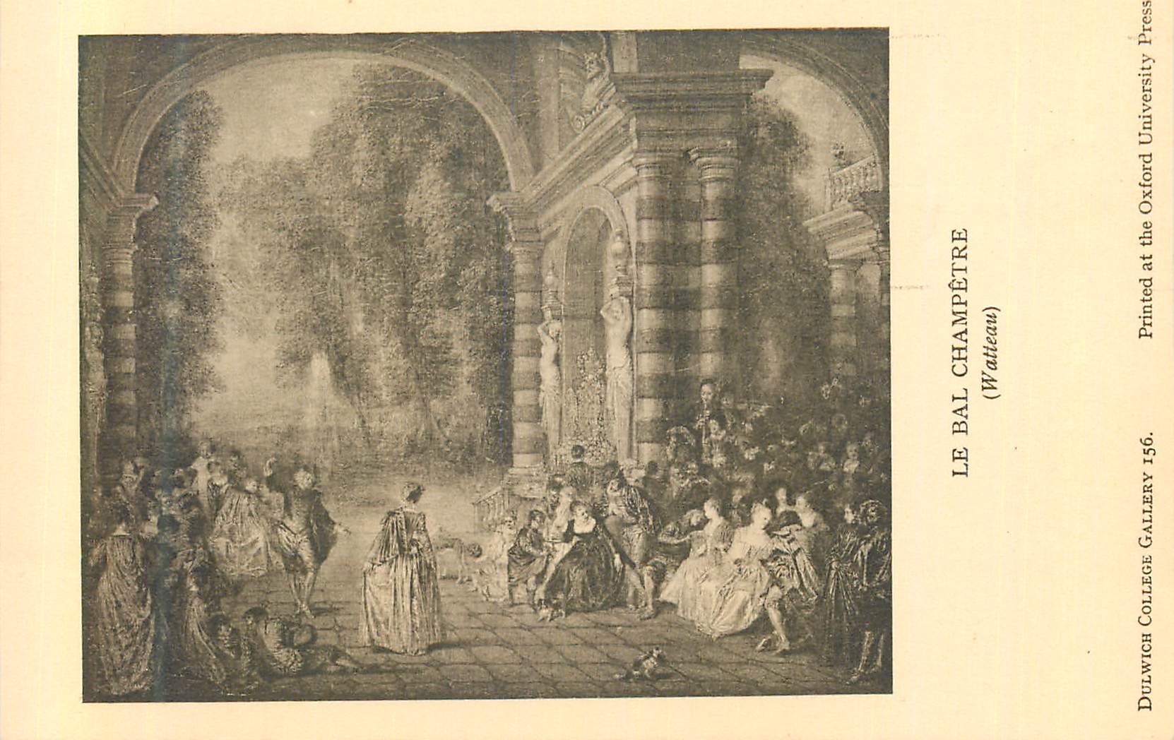 CPA Dulwich College Gallery le Bal Champetre (Watteau)