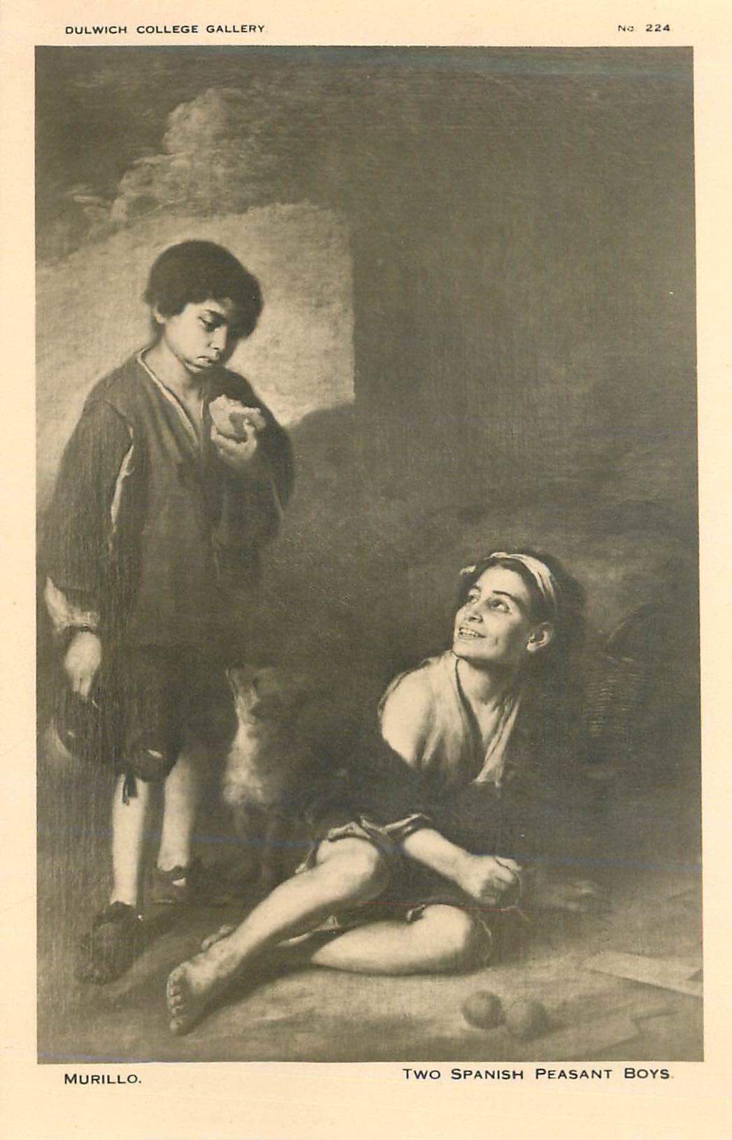 CPA Murillo Two Spanish Peasant Boys Dulwich College Gallery