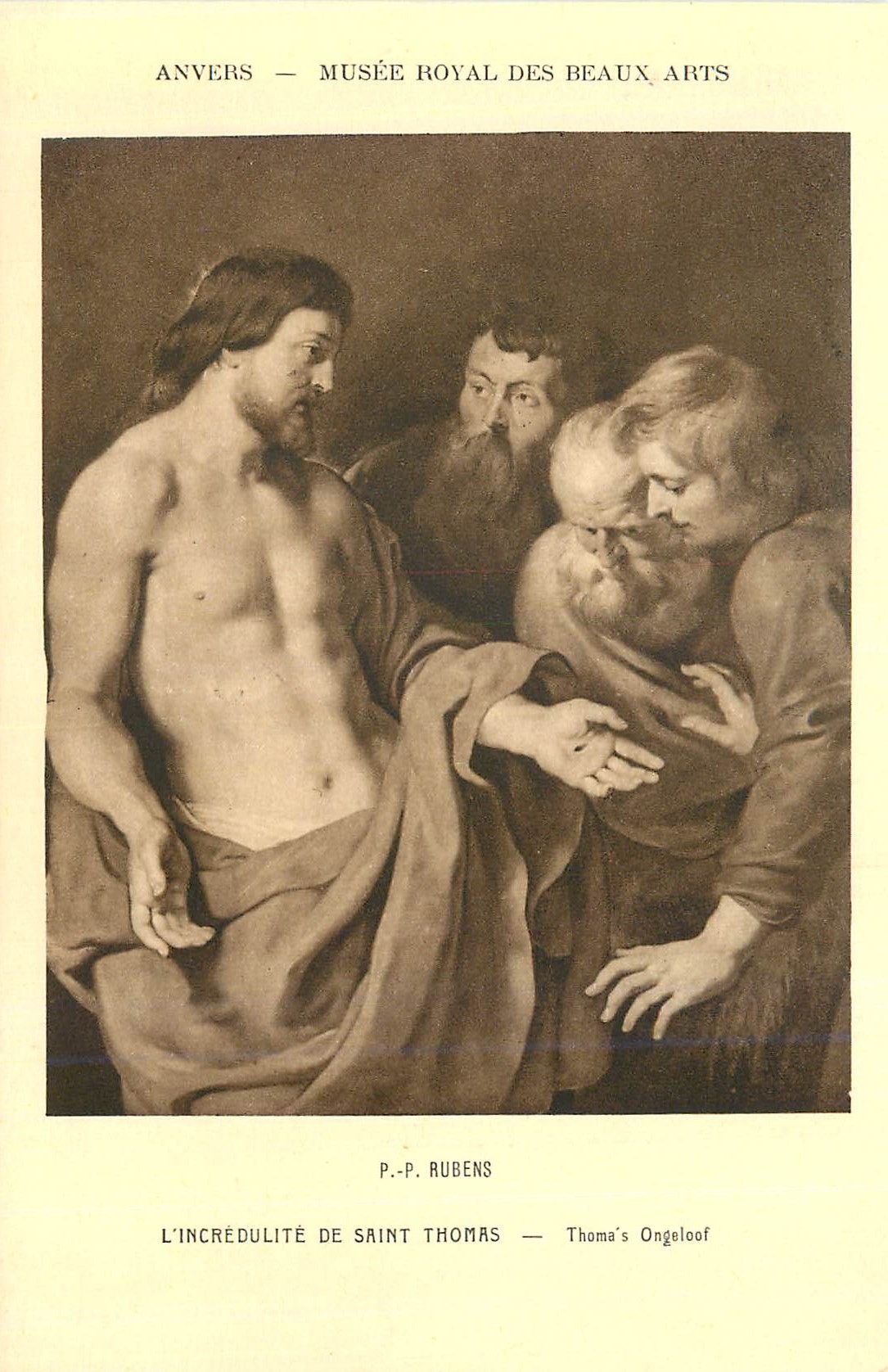 CPA Anvers Musee Royal des Beaux Arts Rubens l'Incredulite de Saint Thomas 