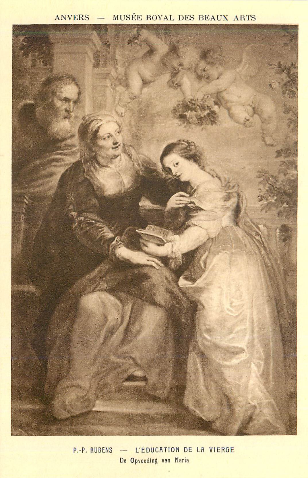CPA Anvers Musee Royal des Beaux Arts Rubens l'Education de la Vierge
