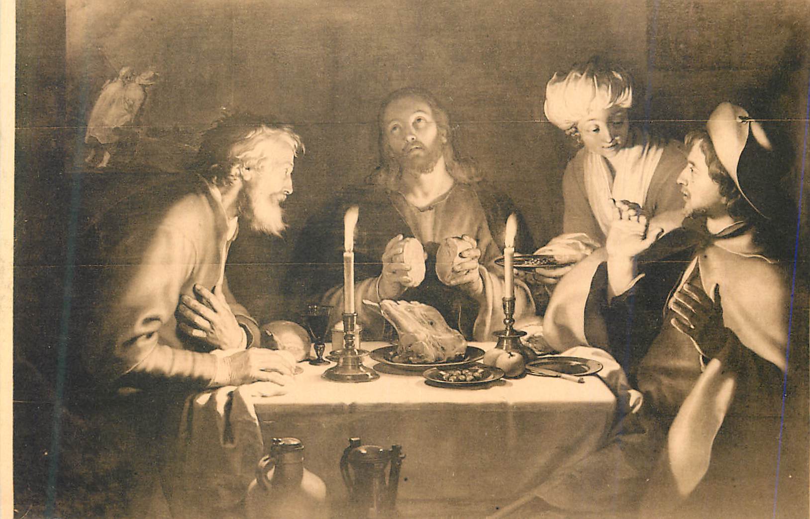 CPM Musee de Bruxelles Bloemaert (1564 1651) les Discliples d'Emmaus