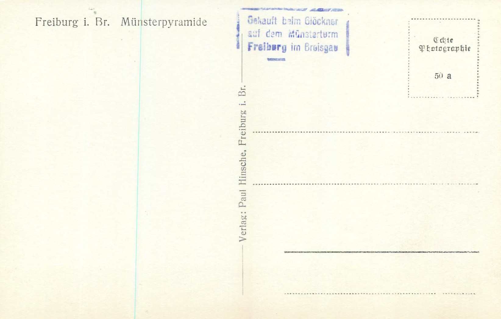 CPM Freiburg Br Munsterpyramide — Rückseite
