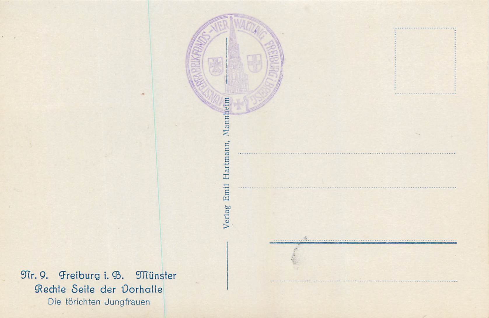 CPM Freiburg B Munster Rechte Seite der Vorhalle — Rückseite