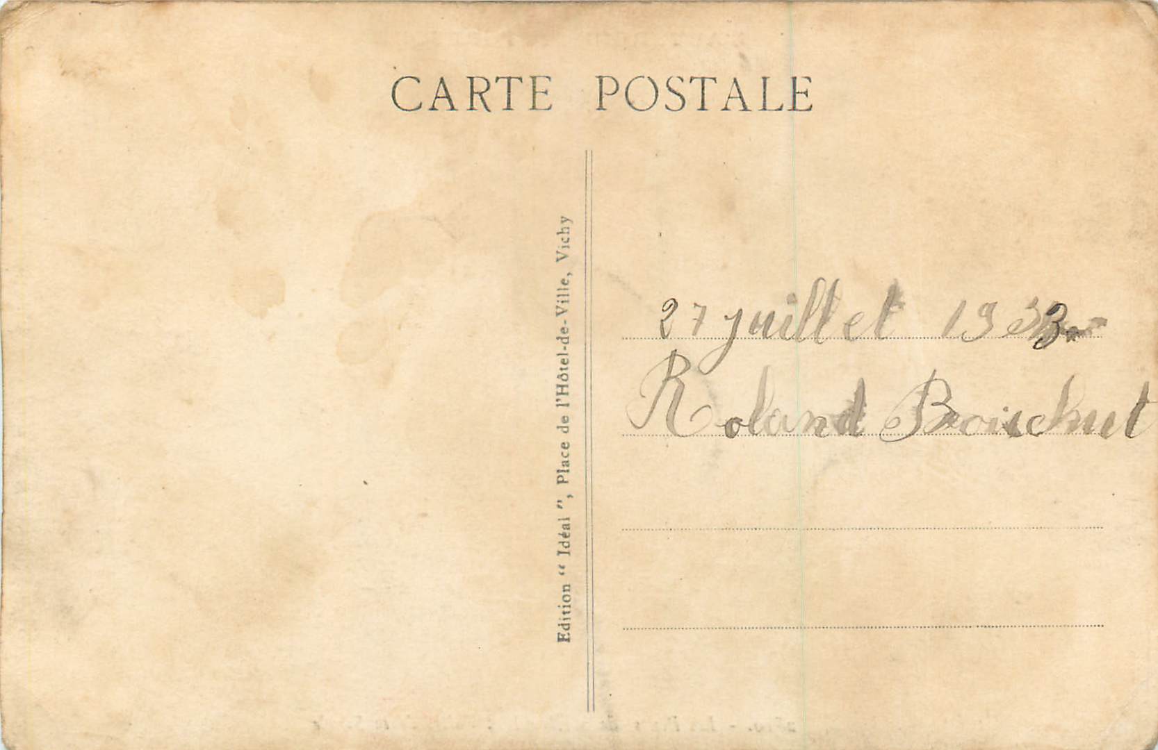 Les Ponts de Ménal et Vallée de la Sioule — L'Auvergne pittoresque — Idéal, n°2810 — Rückseite