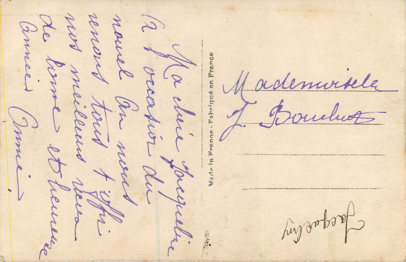 CPA Bonne Annee Enfant — Rückseite
