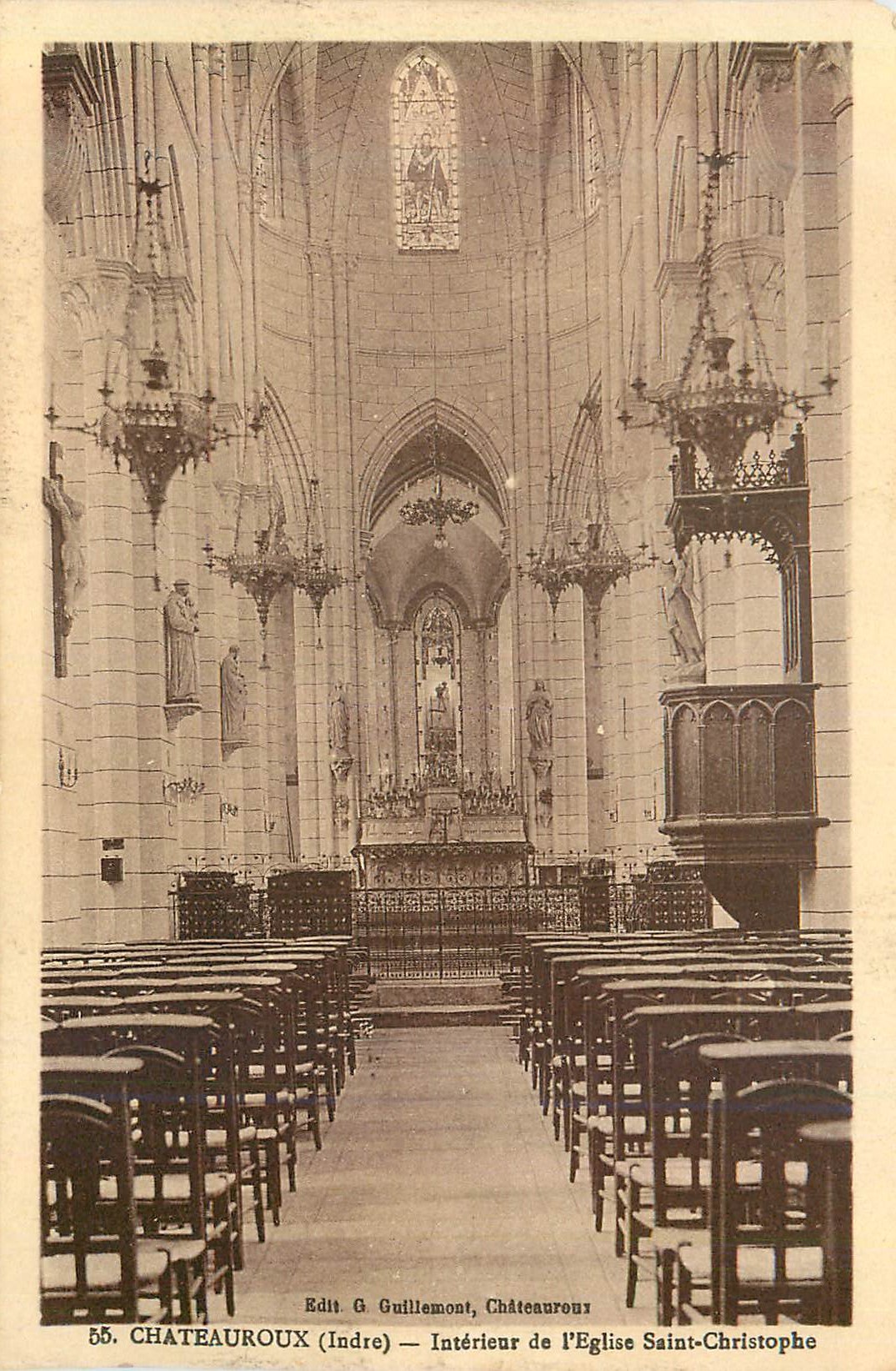 CPA Chateauroux (Indre) Interieur de l'Eglise Saint Christophe