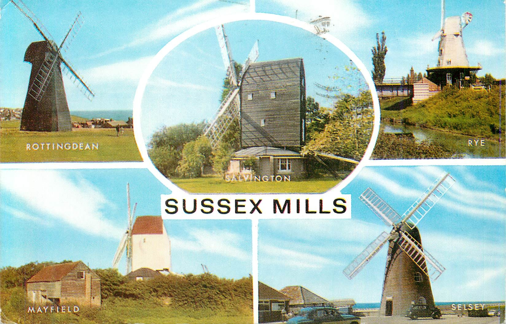 CPM Sussex Mills  Moulins Rottigdean Rye Salvington Mayfield Selsey