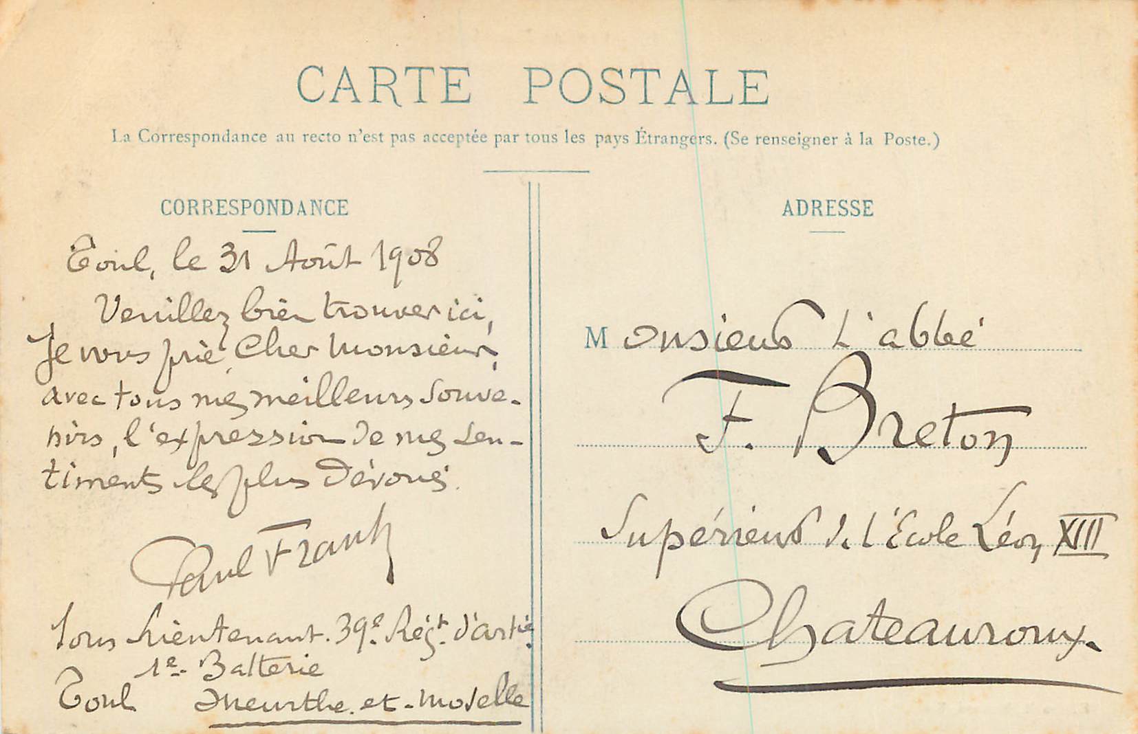 CPA Toul la Lorraine llustree Vue Generale — Verso