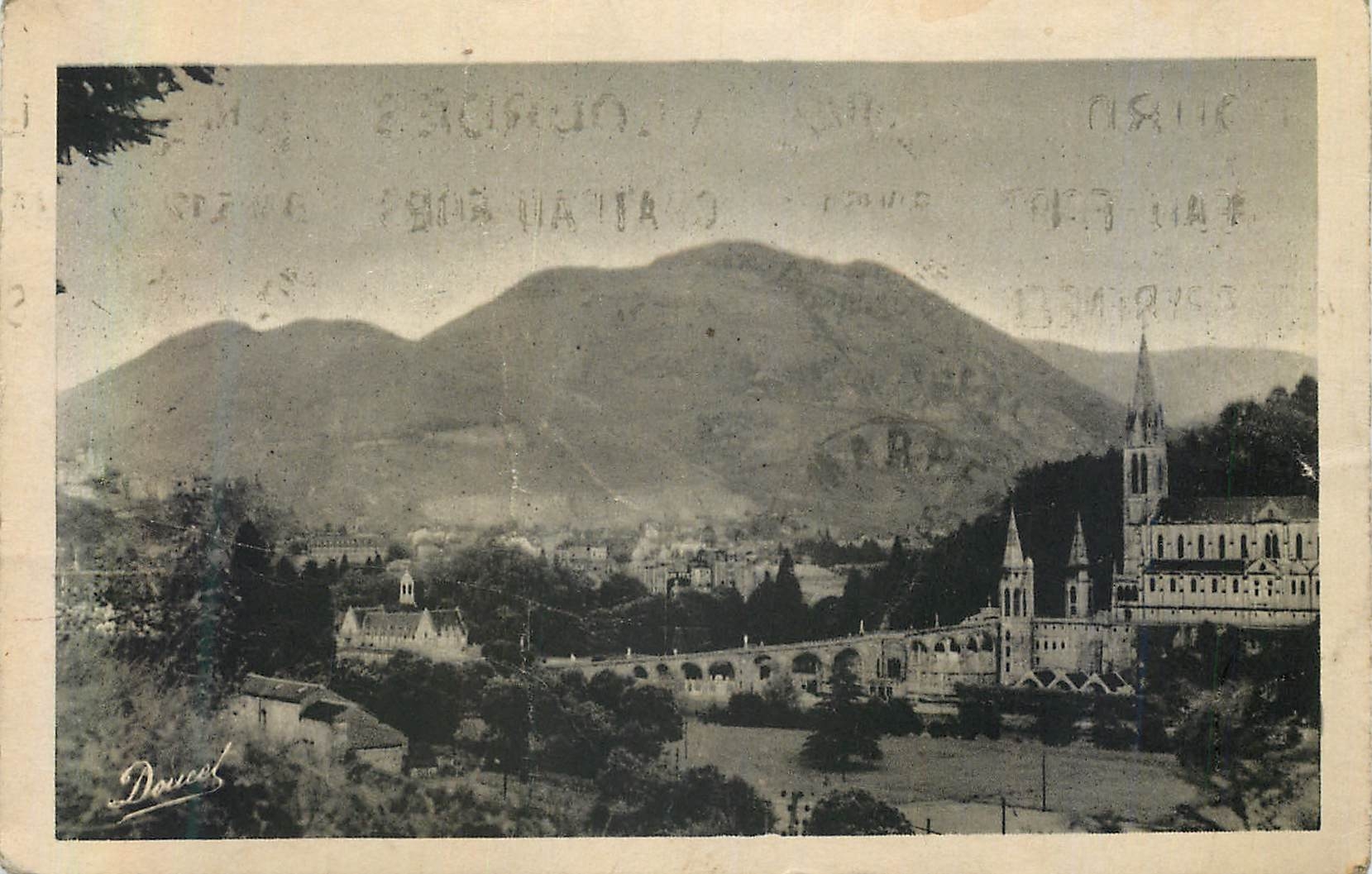 CPA Lourdes Vue Generale et Pic du Jer