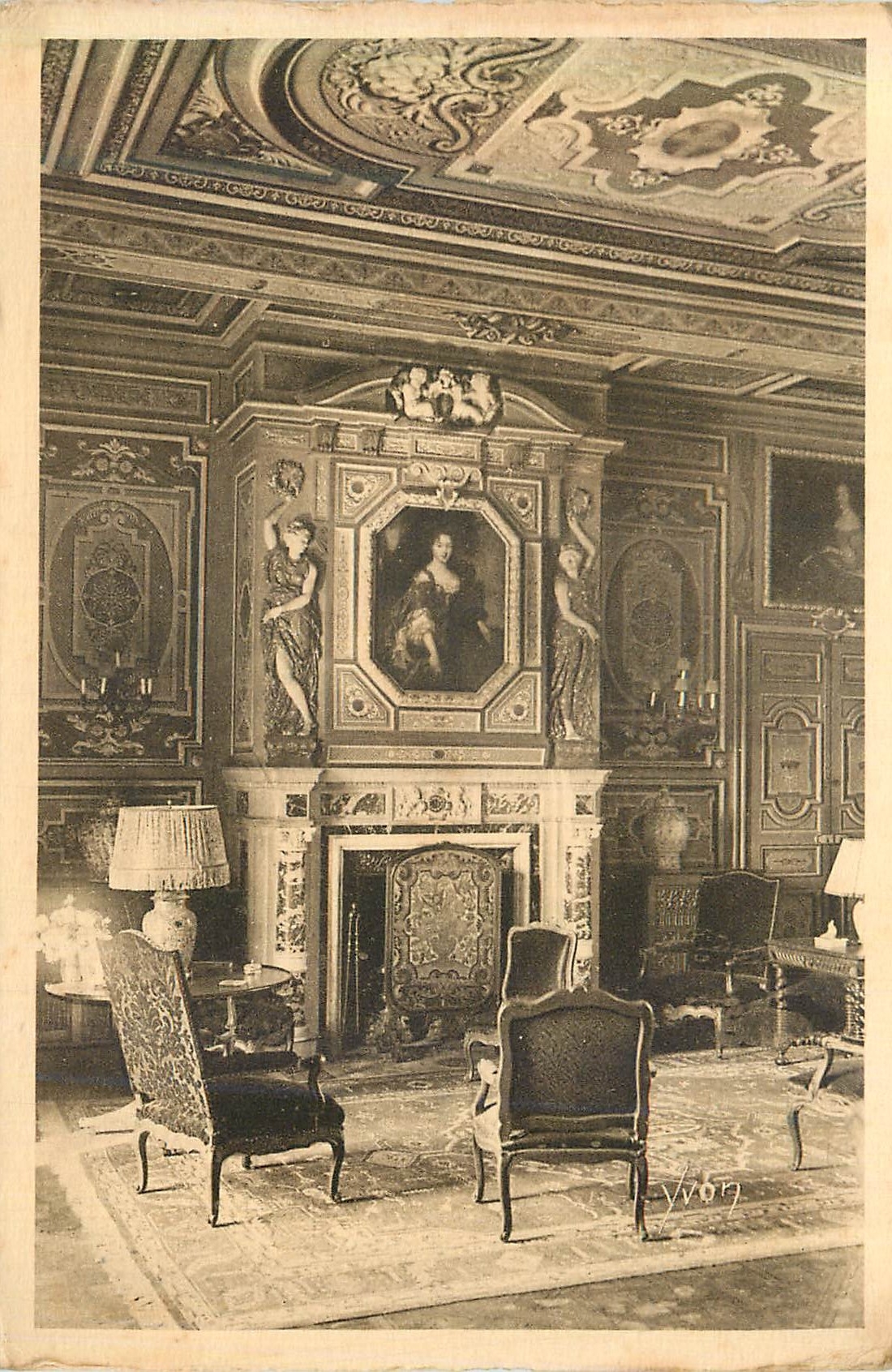 Château de Cheverny — Salon du Grand Salon — Édition d'Art YVON, Paris