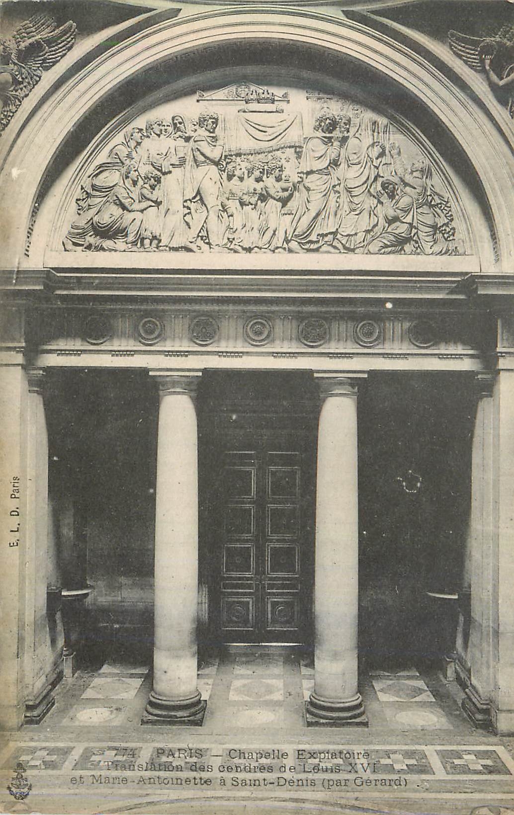 CPA Paris Chapelle Explatoire Translation des cendres de Louis XVI et Marie Antoinette a Saint Denis par Gerard