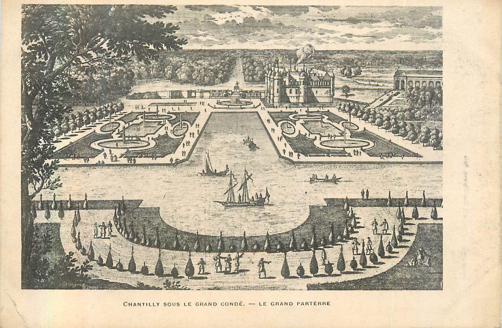 CPA Chantilly sous le Grand Conde le Grand Parterre