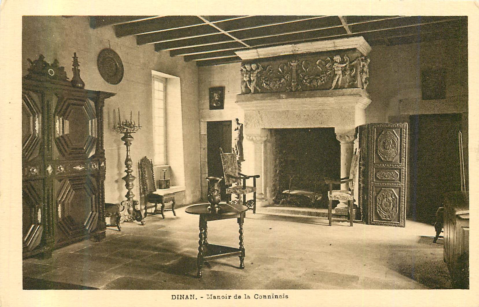 Dinan - Manoir de la Conninais — Salle à Manger — Édition M. Pambrun, Dinan