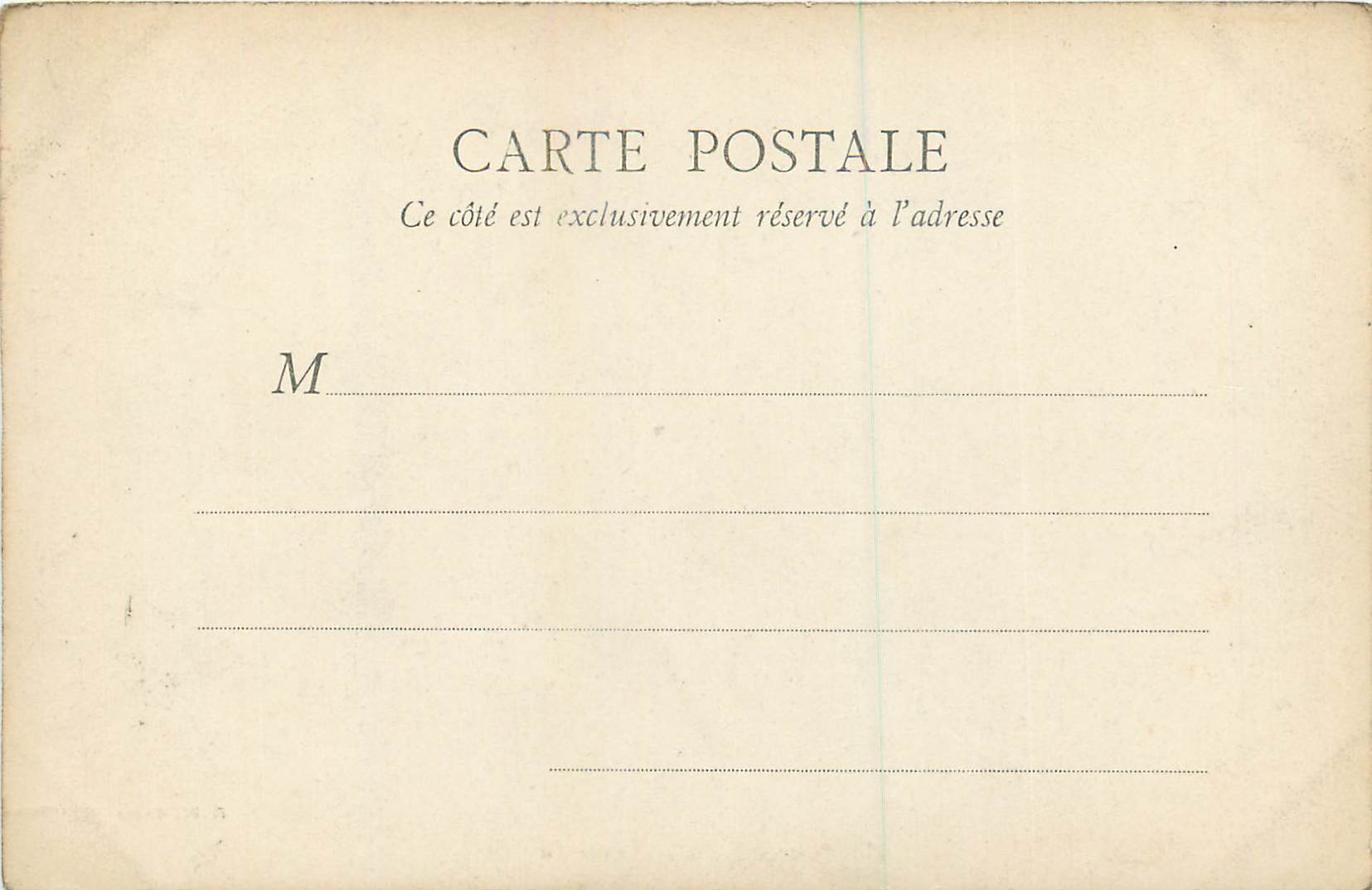 Fontainebleau — Salon d'attente — B.F., Paris — Verso