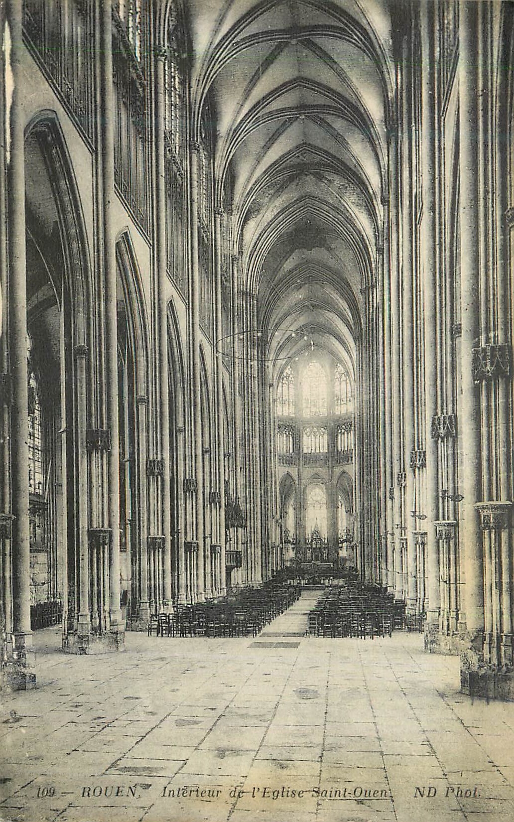 CPA Rouen Interieur de l'Eglise Saint Ouen