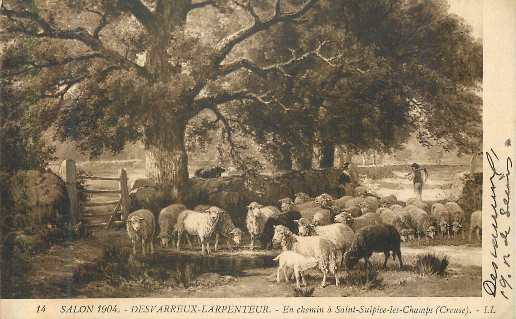 CPA Salon 1904 Desvarreux Larpenteur En Chemin a Saint Sulpice les Champs (Creuse)