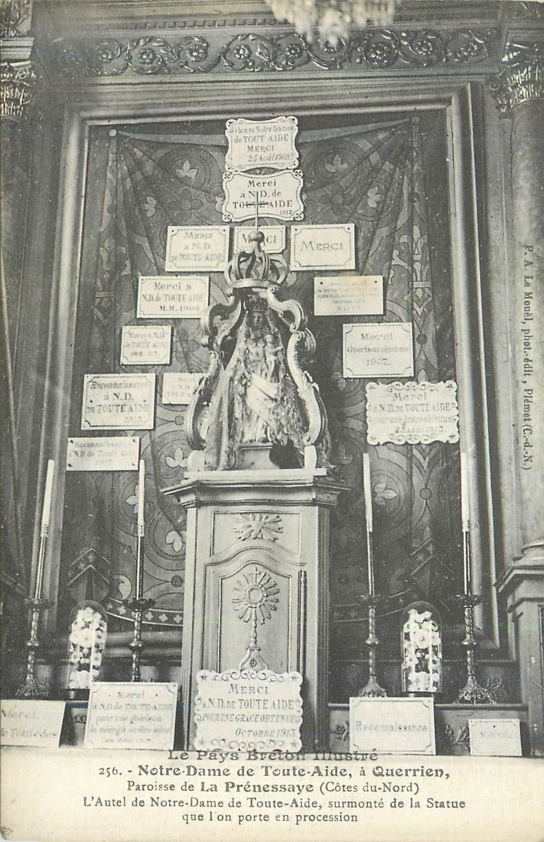 CPA Le Pays Breton Illustre Notre Dame de Tout Aide a Querrien Paroisse de la Prenessaye (Cote du Nord)