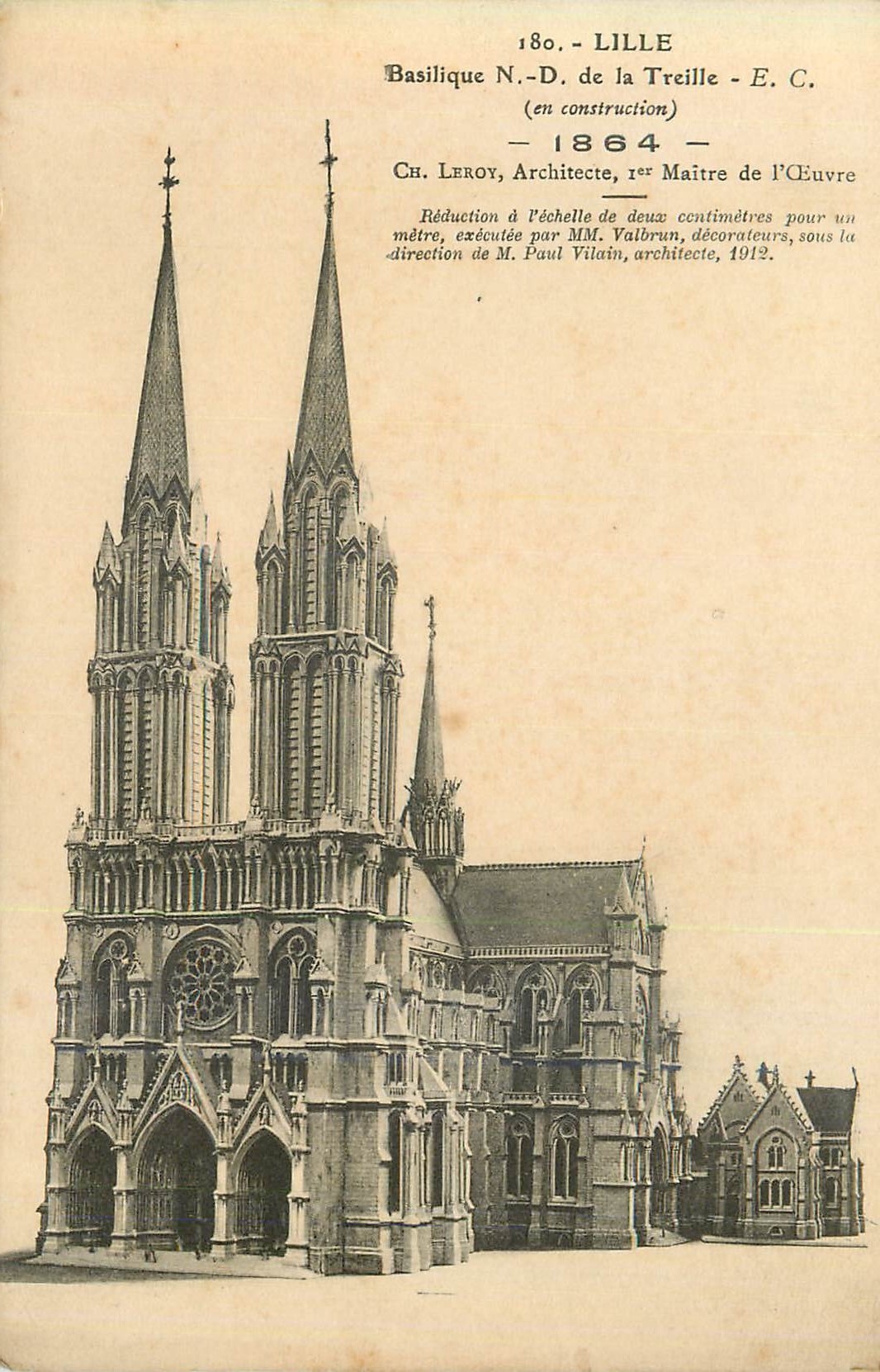 CPA Lille Basilique de N D de la Treille