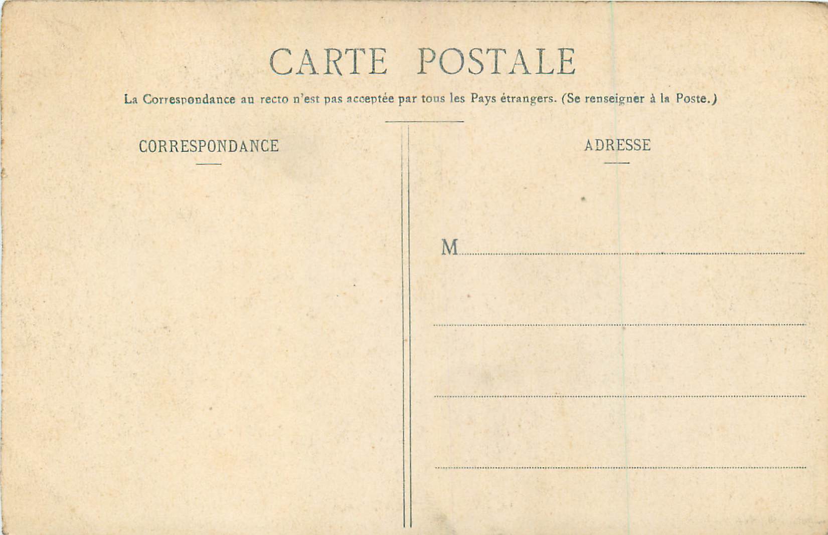 CPA Versailles Trianon — Verso