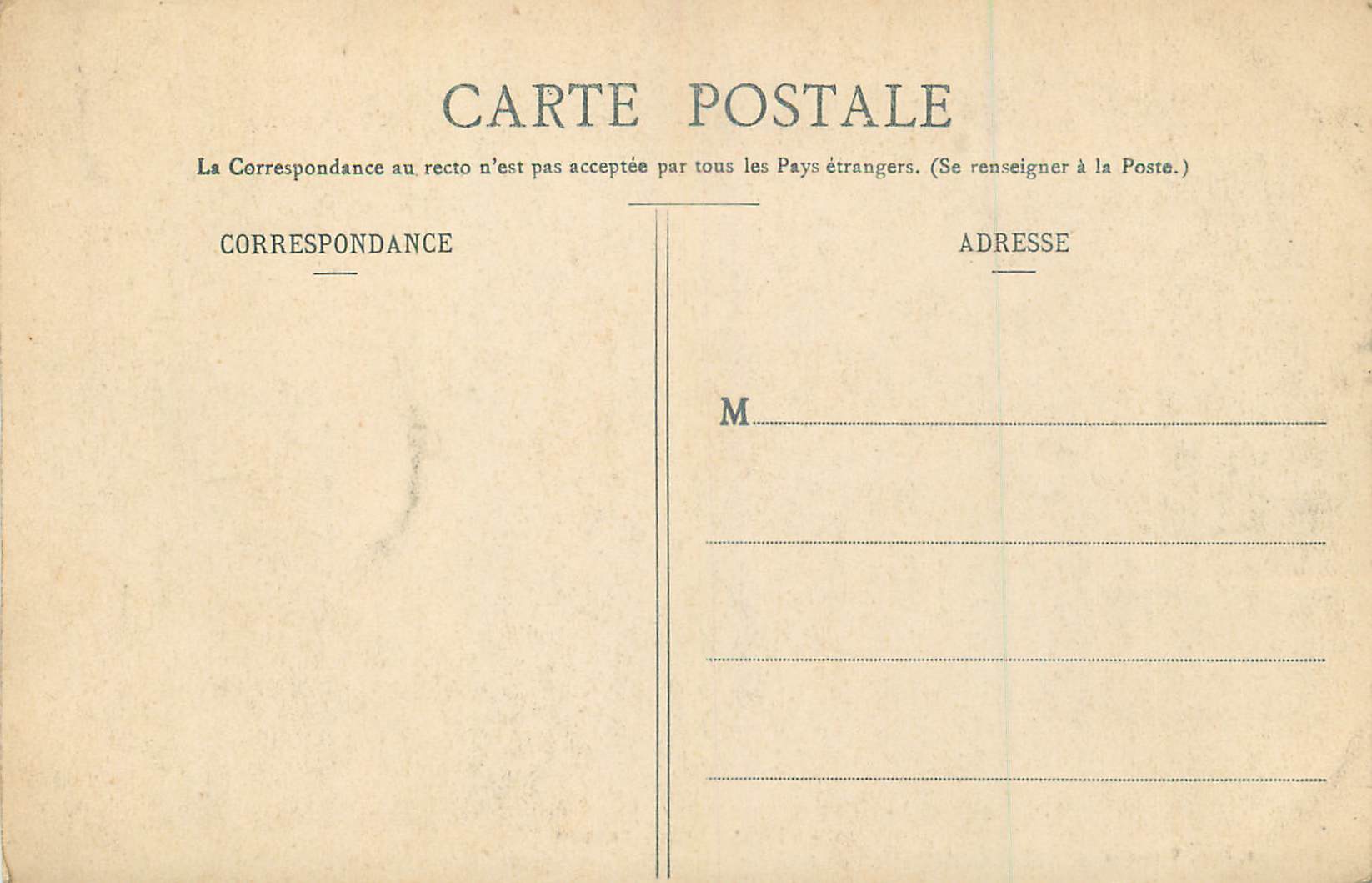 CPA Versailles Trianon — Verso
