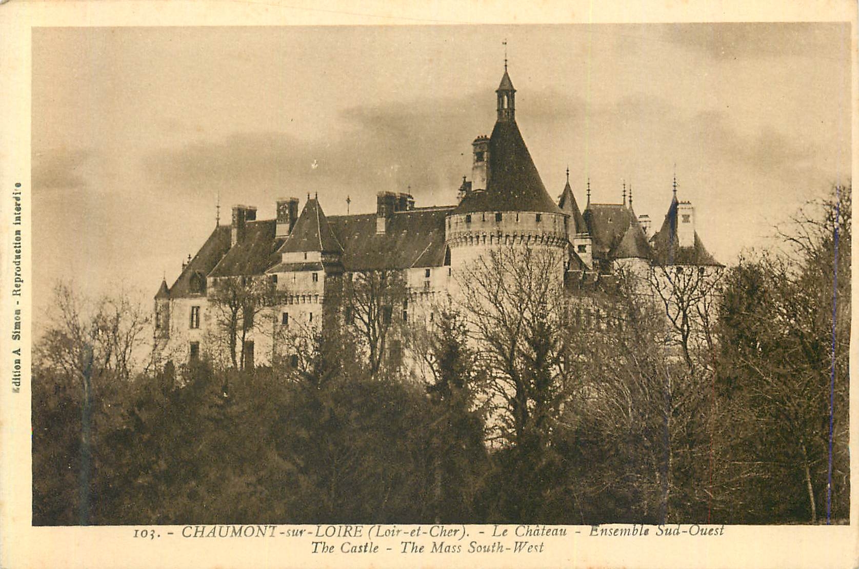 CPA Chaumont sur Loire (Loir et Cher) le Chateau Ensemble Sud Ouest