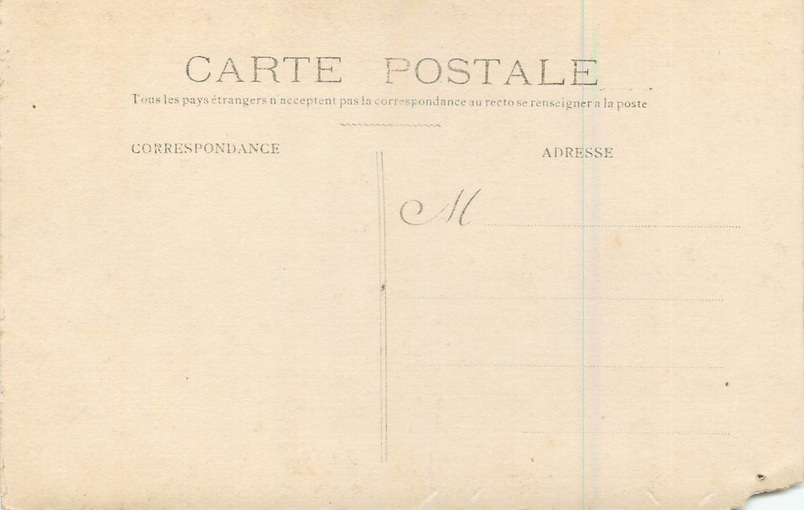 CARTE PHOTO Enfants — Rückseite