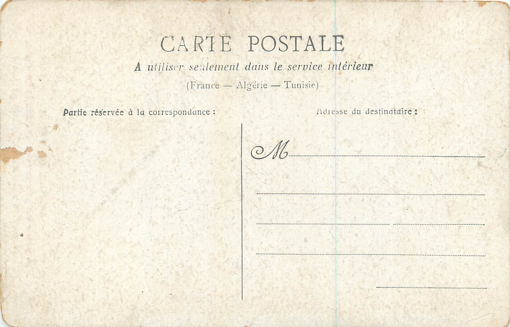 CPA Amoureuse Peche — Back