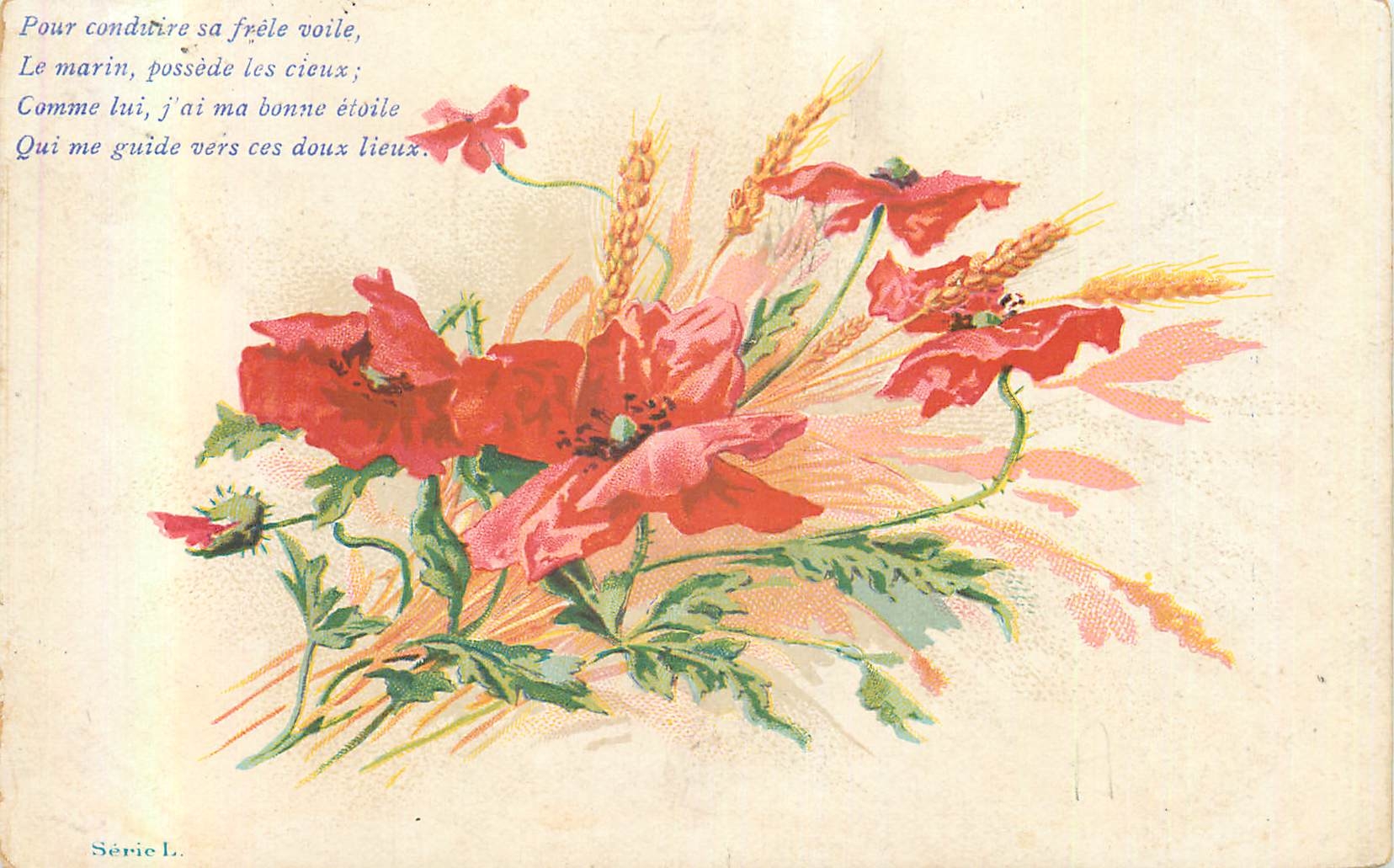CPA Pour conduire sa Frele Voile le Marin Possede les Cieux Fleurs