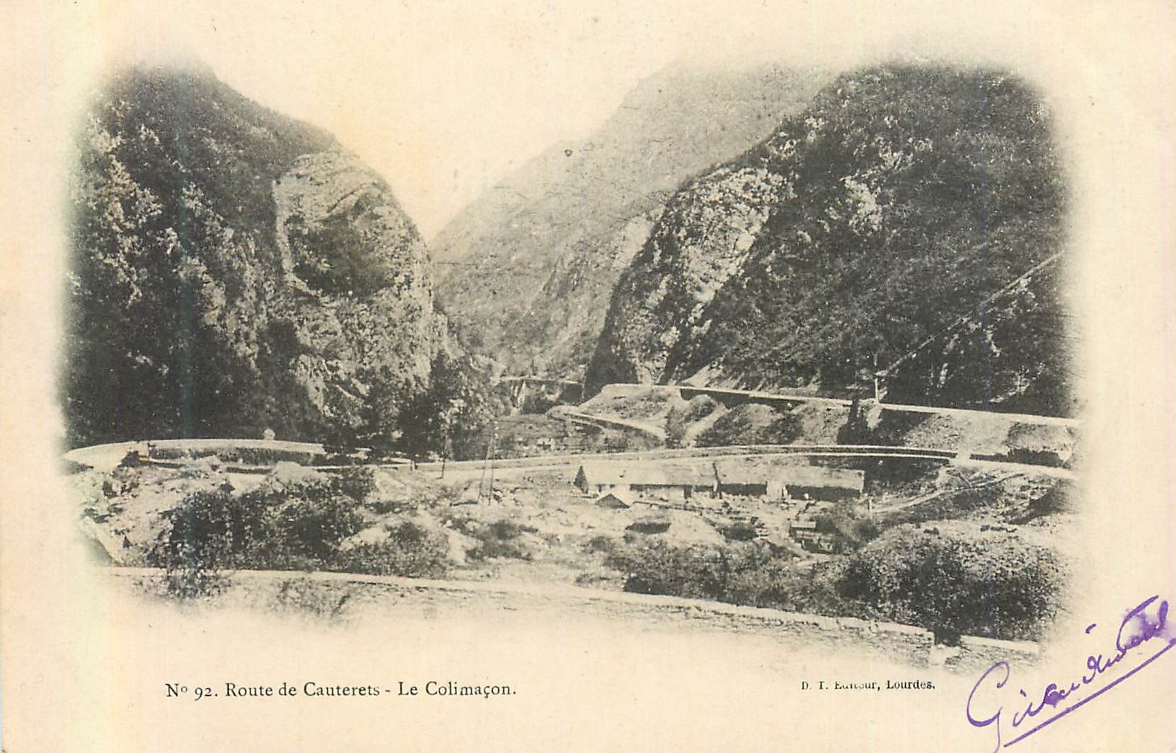 Route de Cauterets - Le Colimaçon — D. T. Estour, Lourdes, n°92