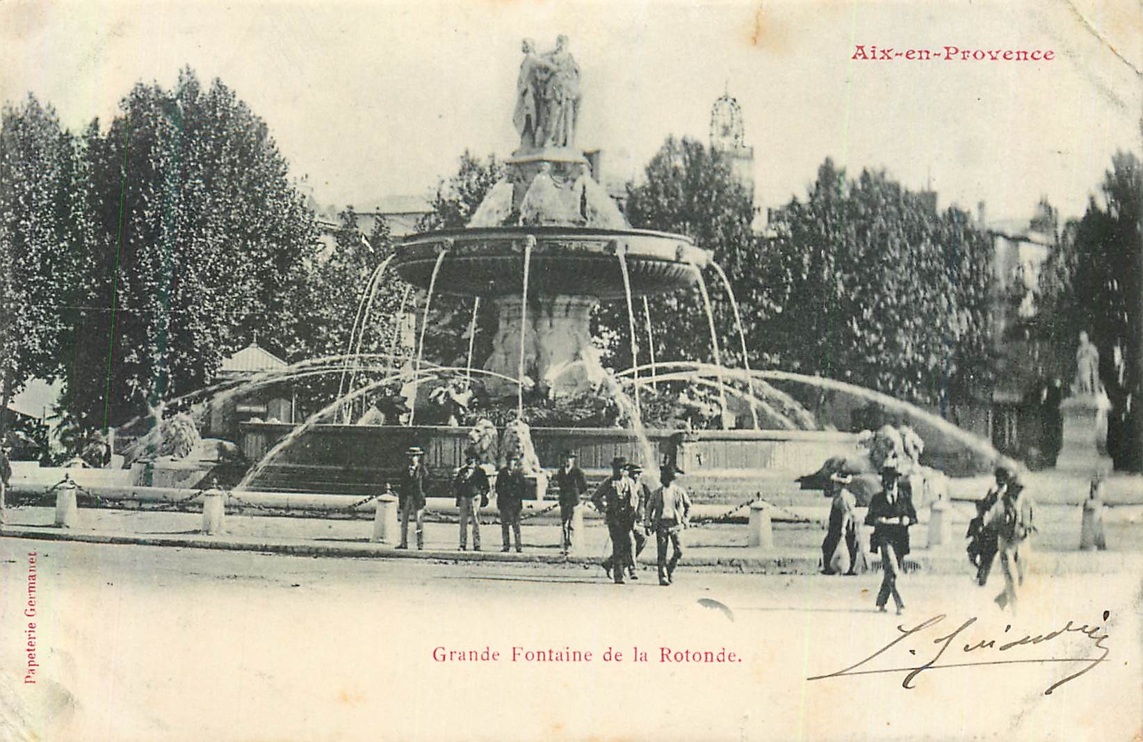 Aix-en-Provence — Grande Fontaine de la Rotonde — Papeterie Germanet