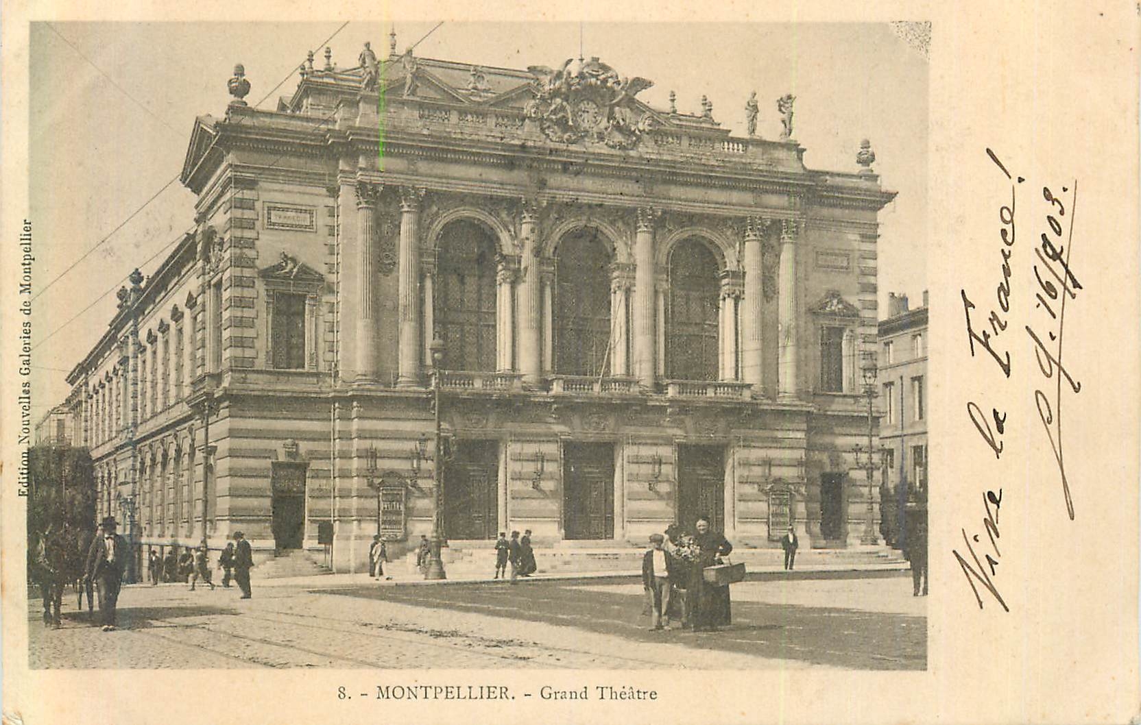 CPA Montpellier Grand Theatre (carte 1900)