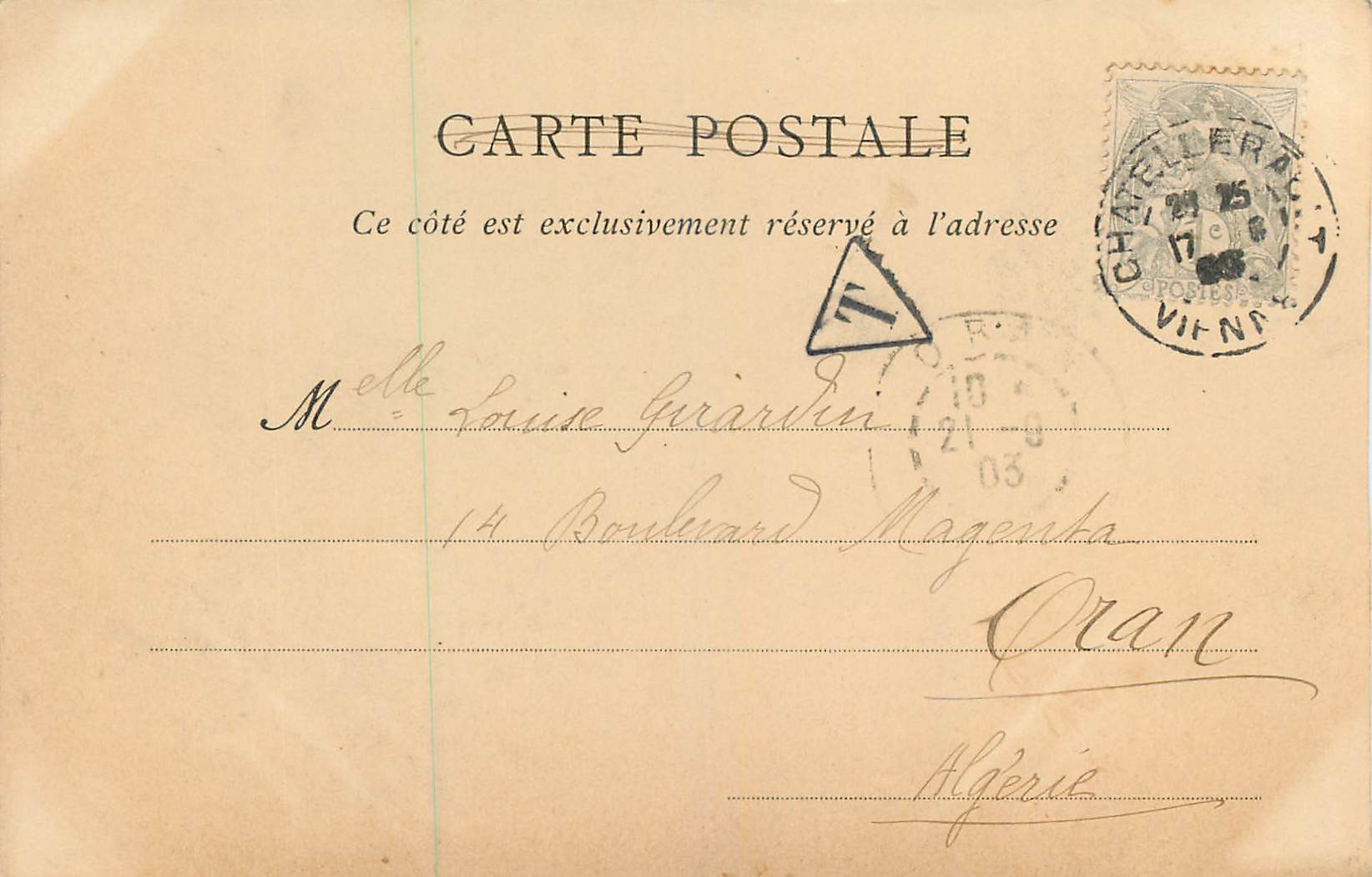 CPA Chateau de Blois la Chapelle (carte 1900) — Verso