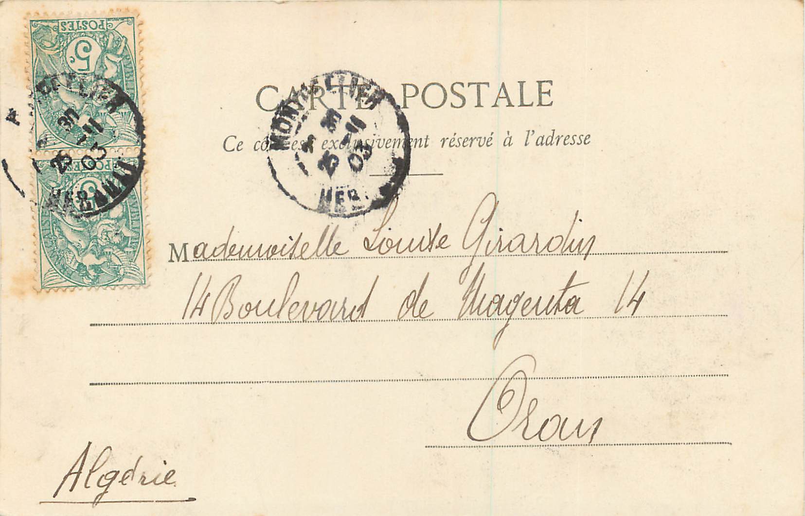 CPA Montpellier Ruines de la Cathedrale de Maguelonne (carte 1900) — Back