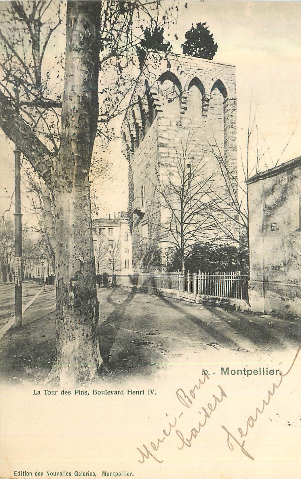 La Tour des Pins, Boulevard Henri IV — Montpellier — Édition des Nouvelles Galeries