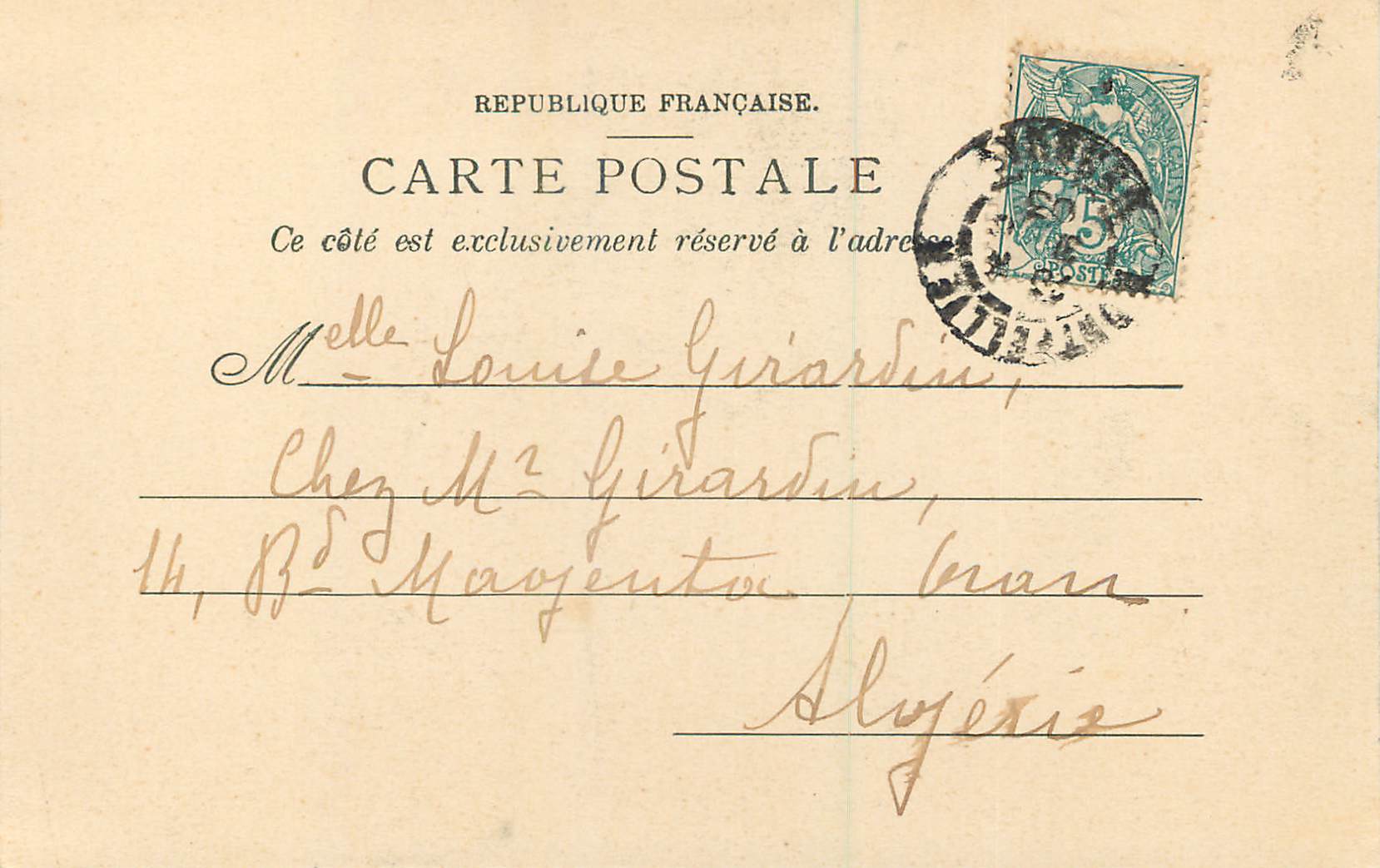 La Tour des Pins, Boulevard Henri IV — Montpellier — Édition des Nouvelles Galeries — Back