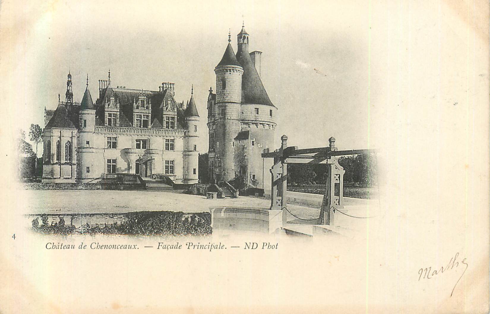 CPA Chateau de Chenonceaux Facade Principale (carte 1900)