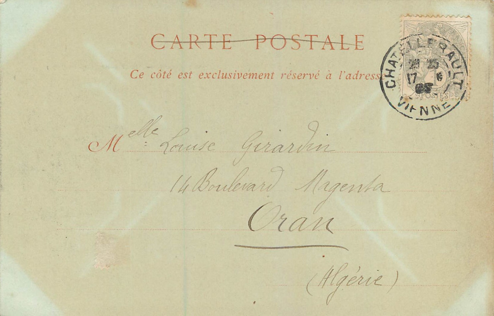 CPA Chateau de Chenonceaux Facade Principale (carte 1900) — Rückseite
