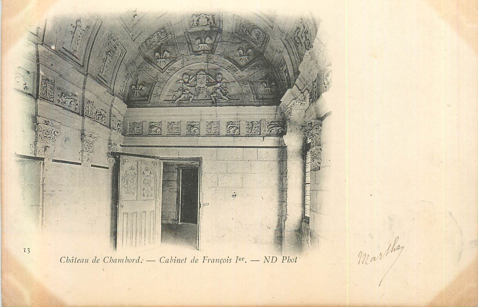 Château de Chambord — Cabinet de François Ier — ND Phot Marthe