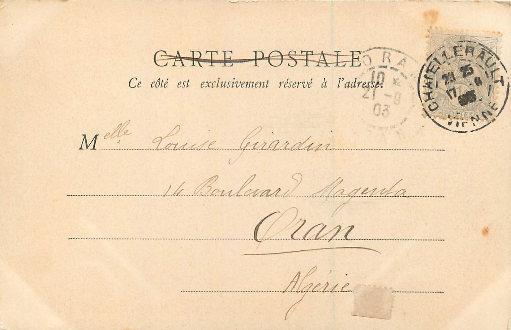 CPA Chateau de Chenonceaux (carte 1900) — Rückseite