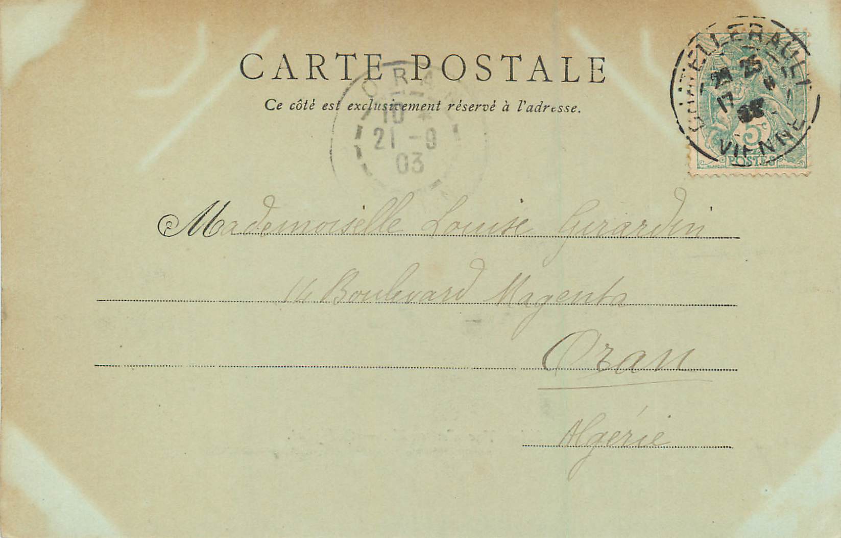 CPA Chateau d'Amboise Vue d'Ensemble (carte 1900) — Rückseite