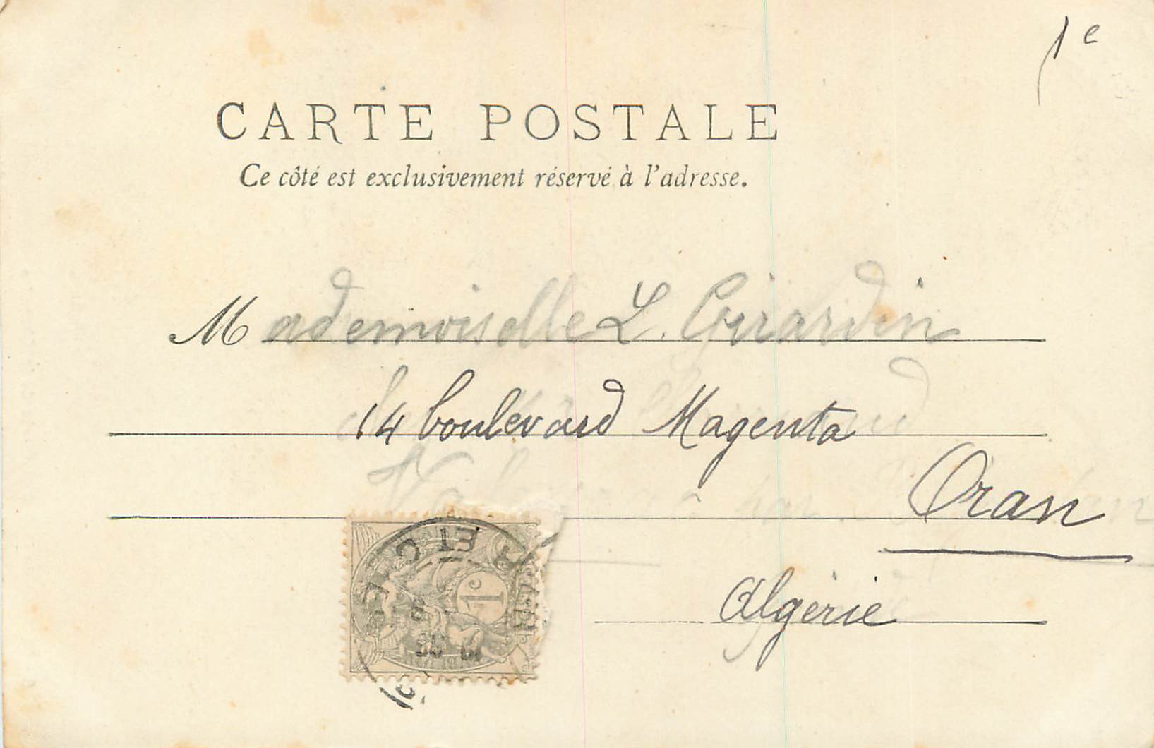 CPA Chateau de Blois Porte de la Chapelle — Verso