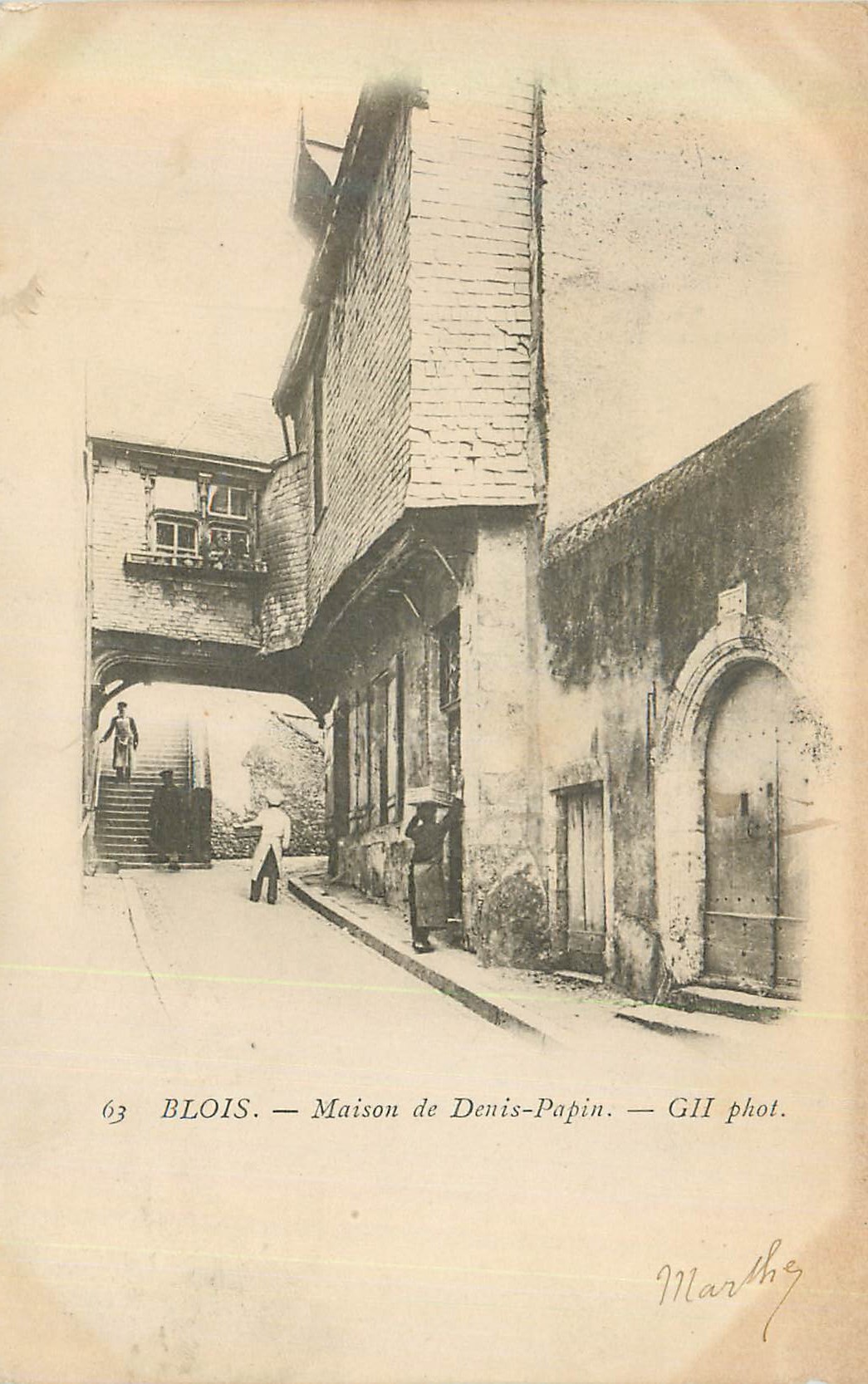 CPA Blois Maison de Denis Papin (carte 1900)