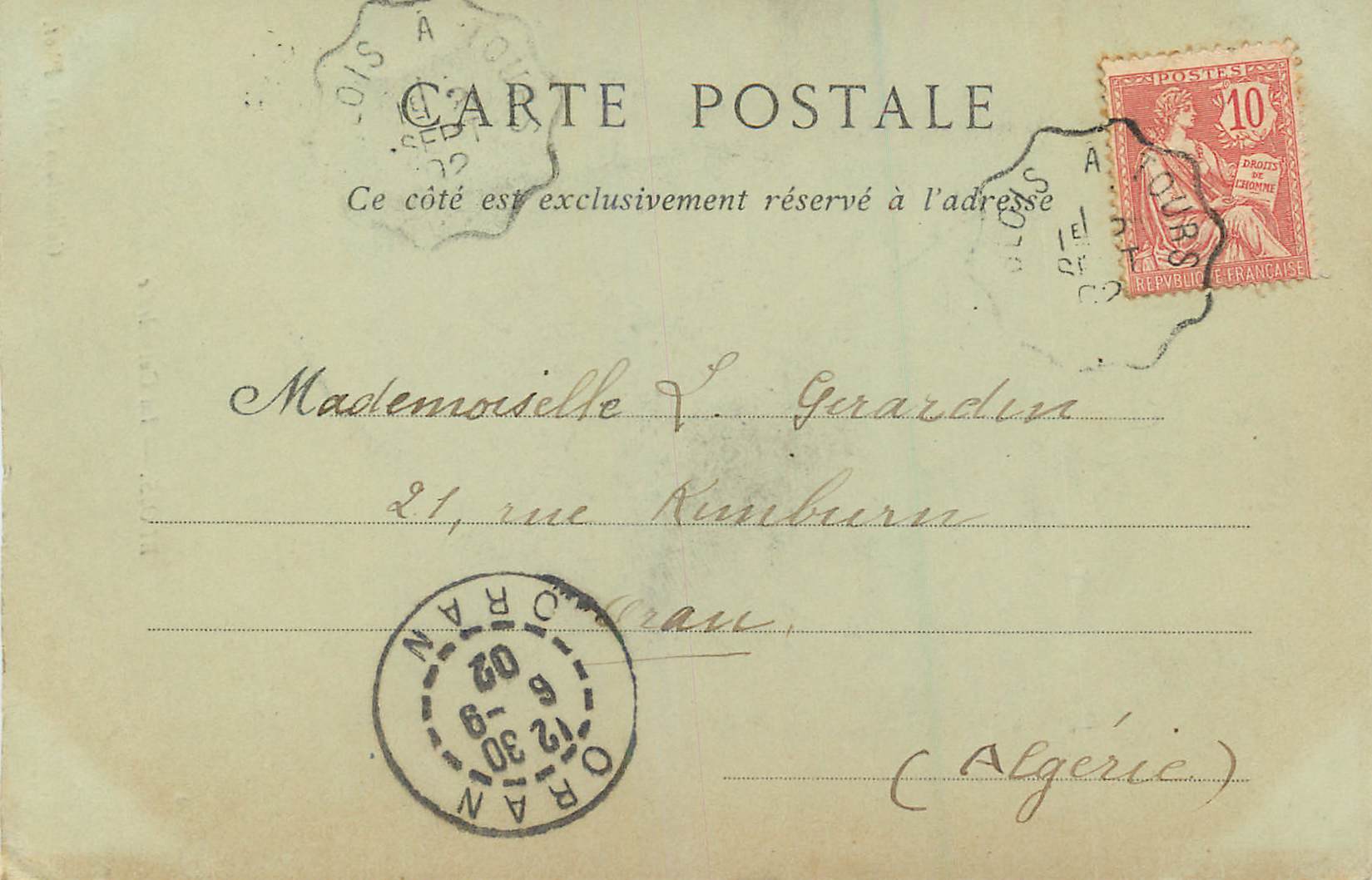 CPA Blois la Cathedrale (carte 1900) — Verso