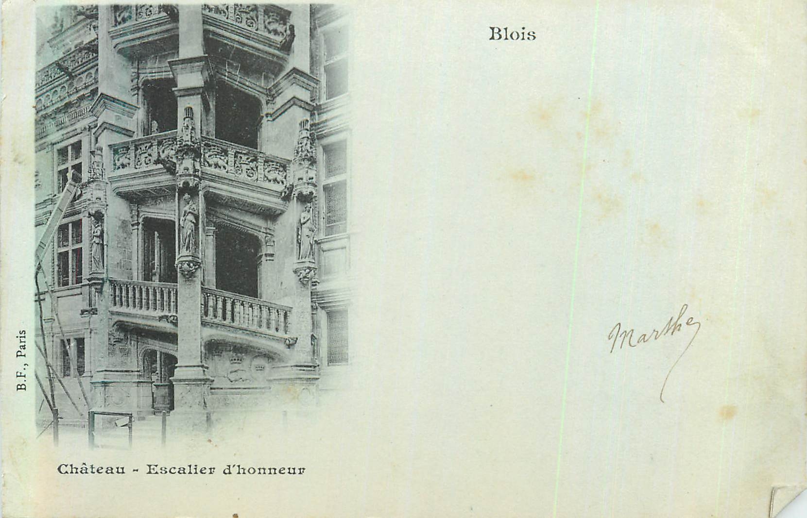 CPA Chateau Escalier d'Honneur (carte 1900) Blois