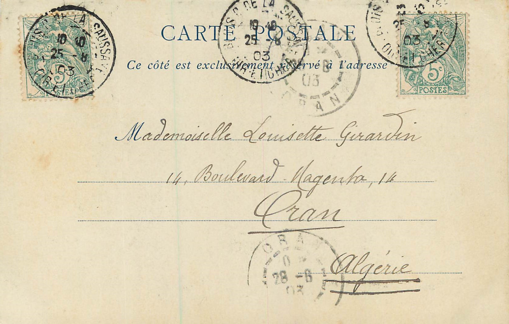 CPA Blois la Cathedrale (carte 1900) — Verso